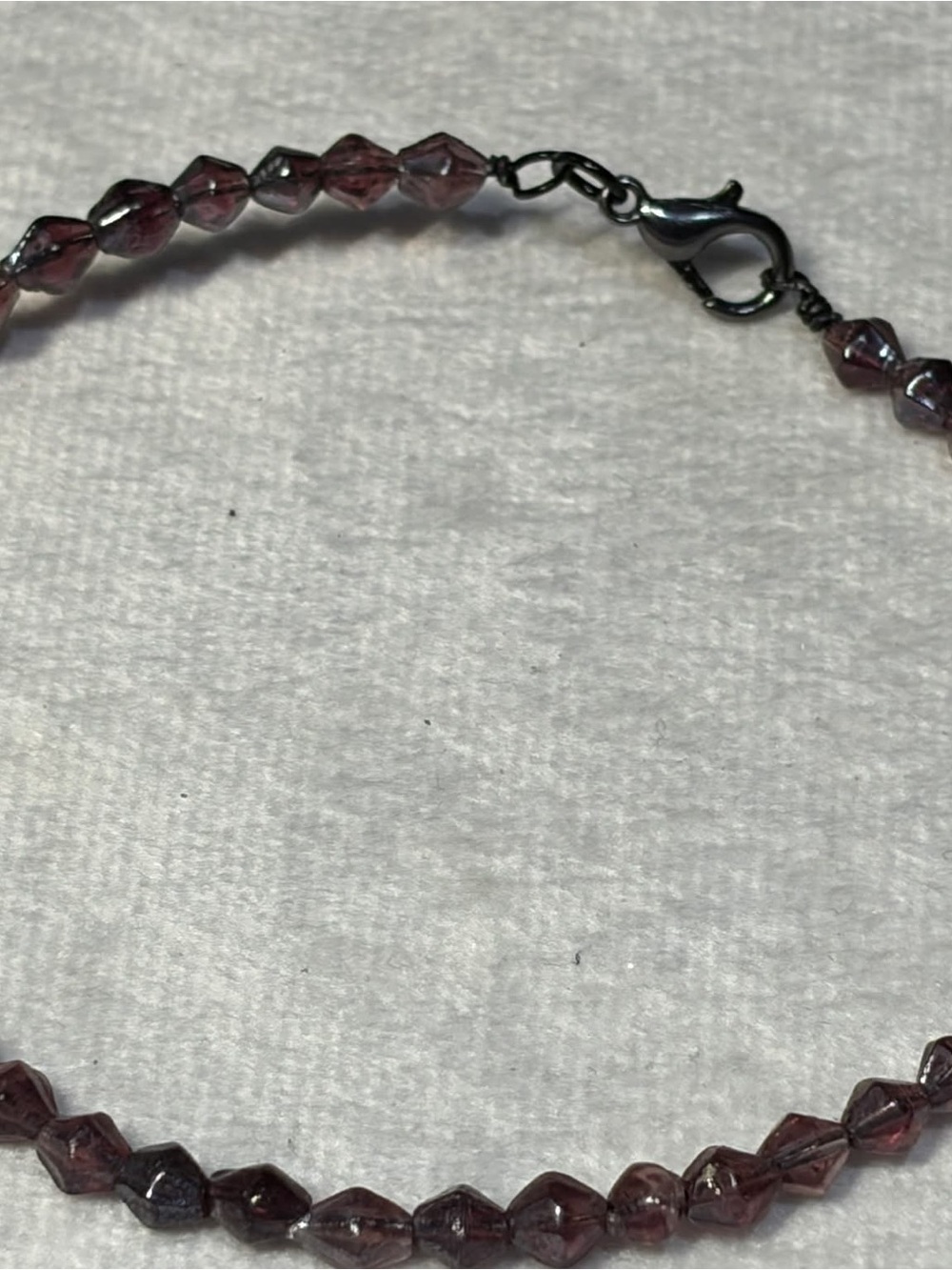 Delicate Purple Glass Bead Bracelet